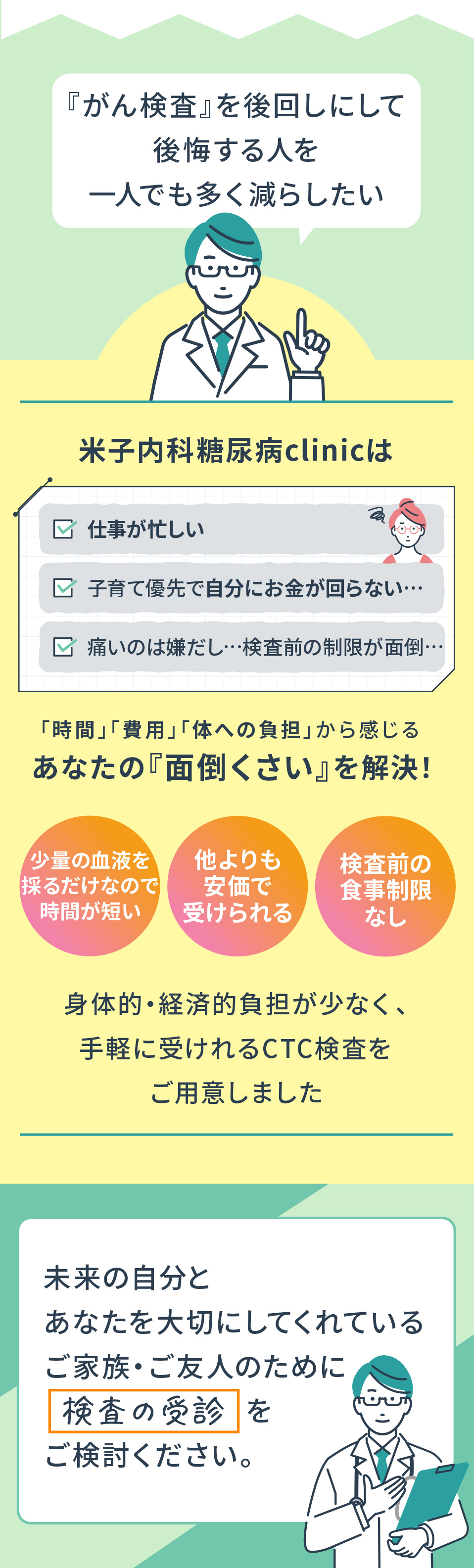 がん検査・治療ラボラトリーはあなたの『面倒くさい』を解決！